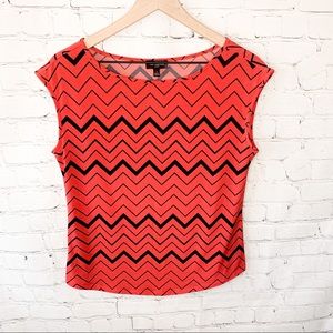 The Limited Chevron Sleeveless Blouse Hot Pink Size Small NWT
